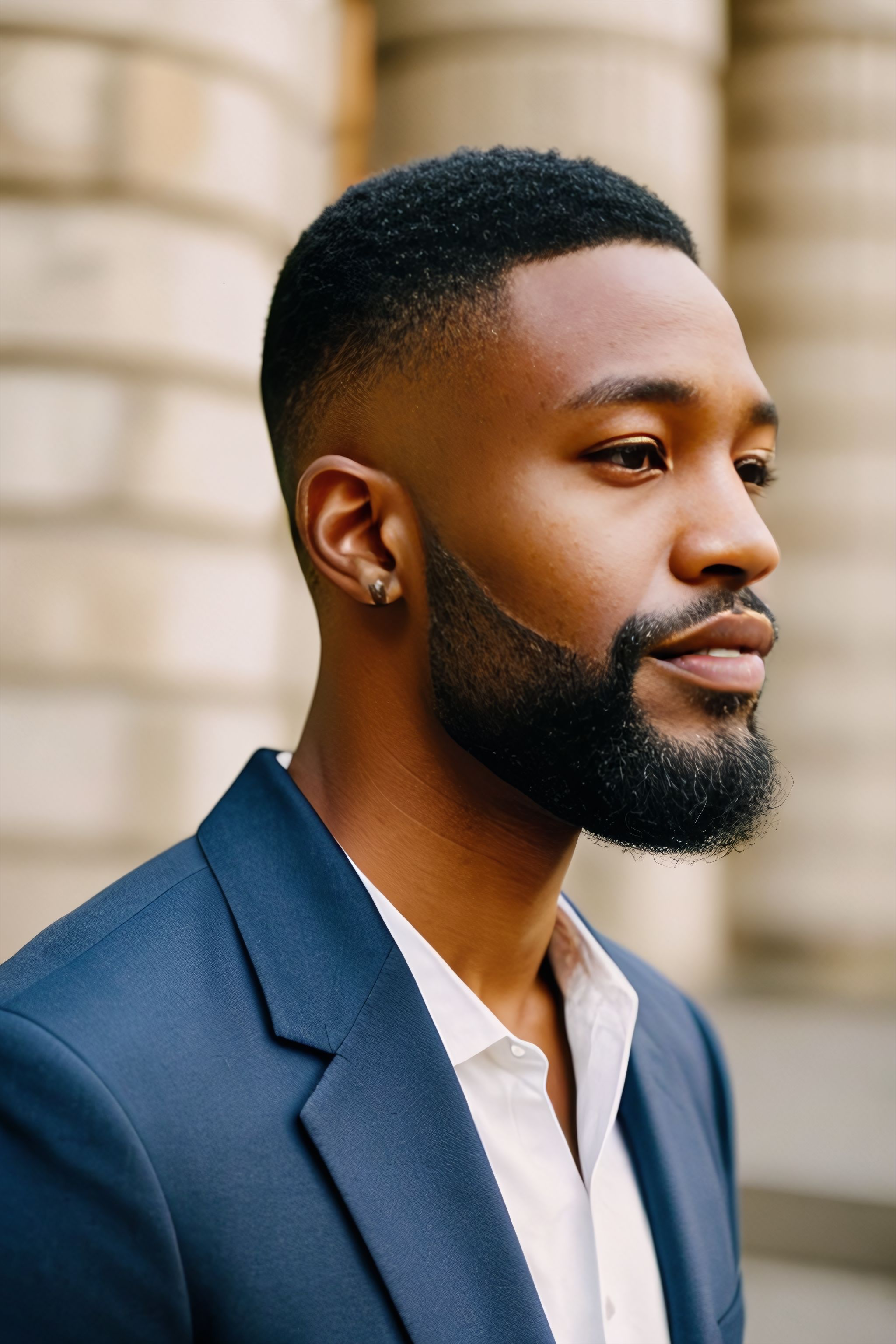 Portrait generated with Stable Diffusion.